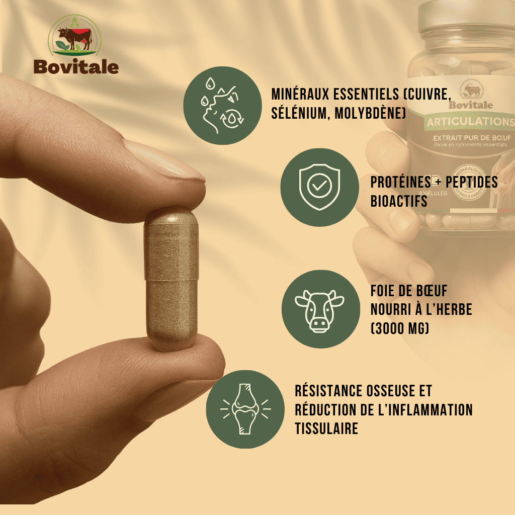 Bovitale – Complément naturel ancestral à base d’ingrédients bovins pour le confort articulaire