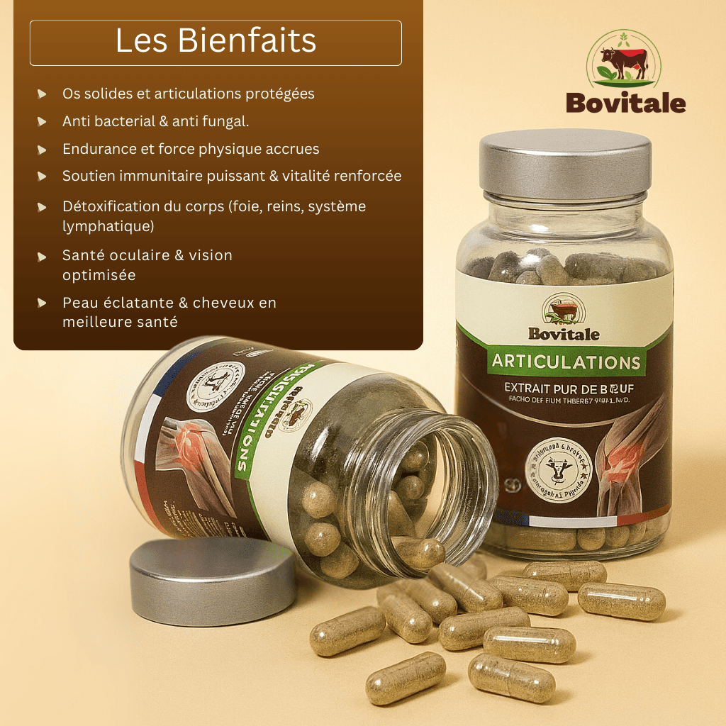 Bovitale – Complément naturel ancestral à base d’ingrédients bovins pour le confort articulaire