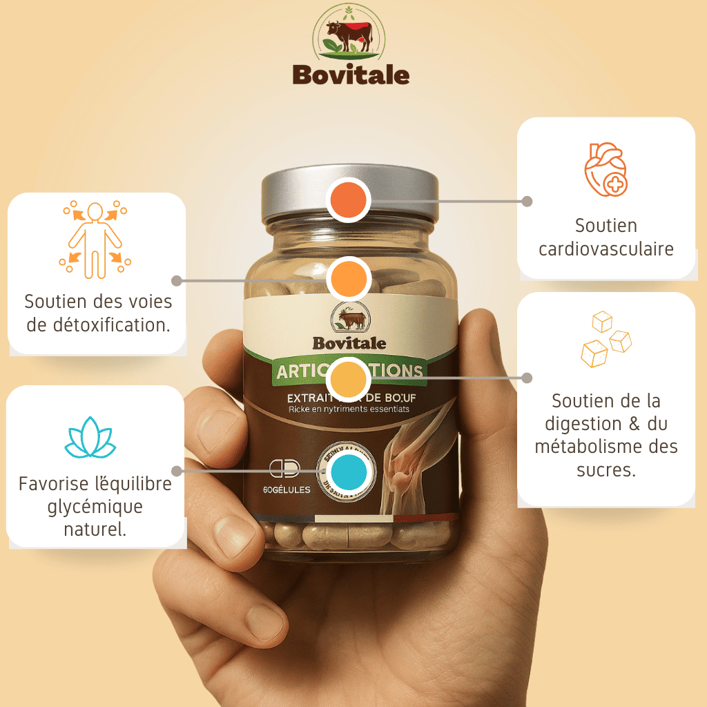 Bovitale – Complément naturel ancestral à base d’ingrédients bovins pour le confort articulaire